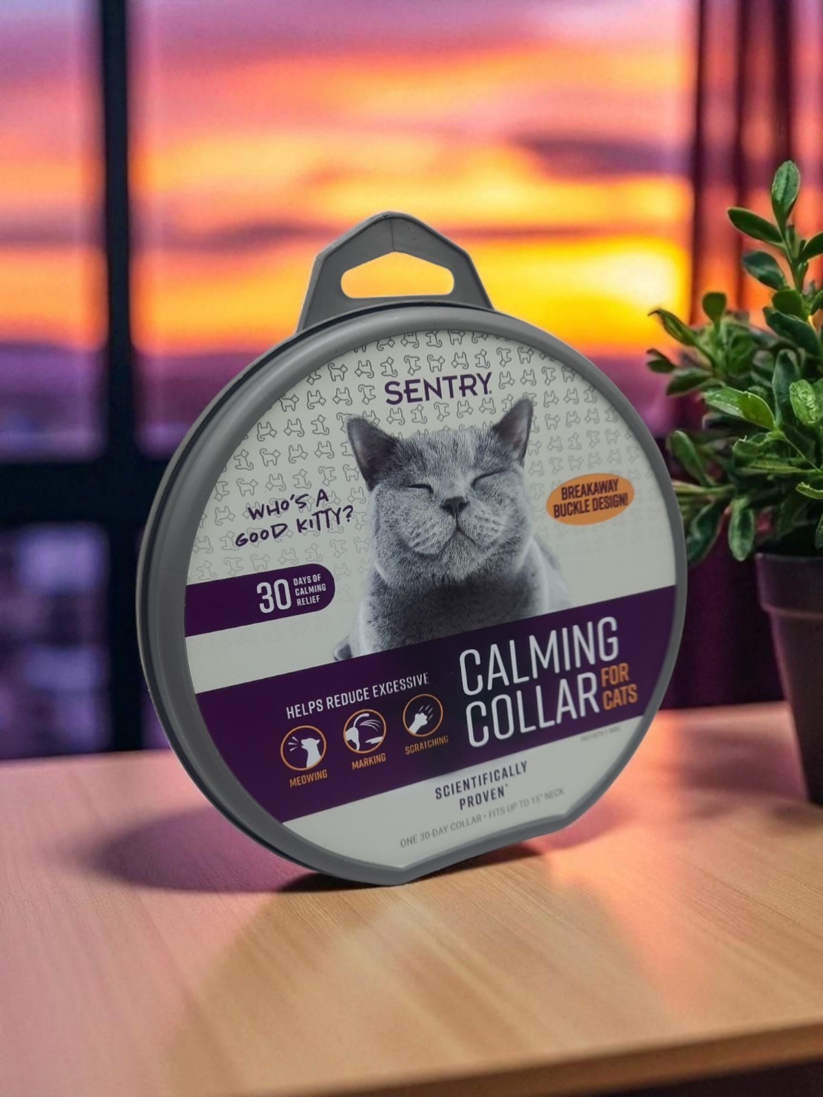 SENTRY Calming Collar For Cats 30 Day Of Calming Relief Brand New No Outer Shell