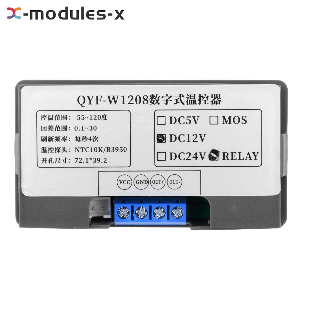 DC 12V 24V Microcomputer Digital Thermostat Temperature Controller QYF-W1208