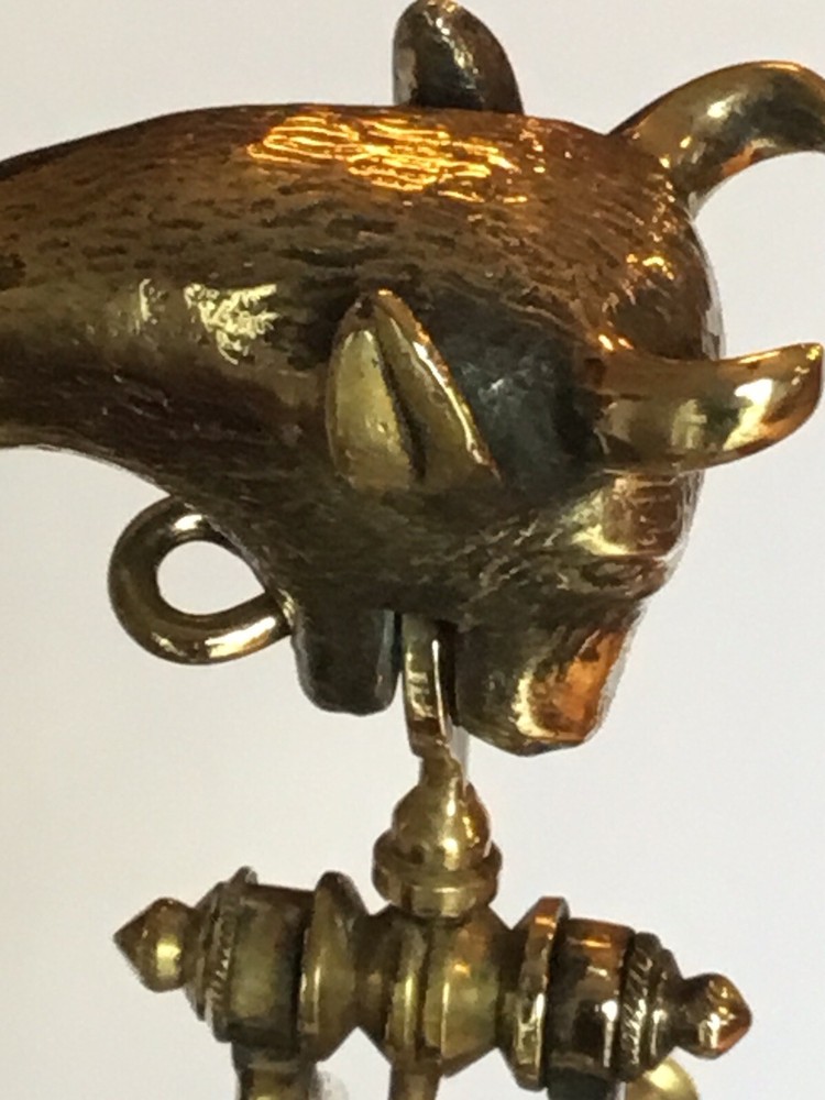 Antique Brass Portuguese Fish Scale