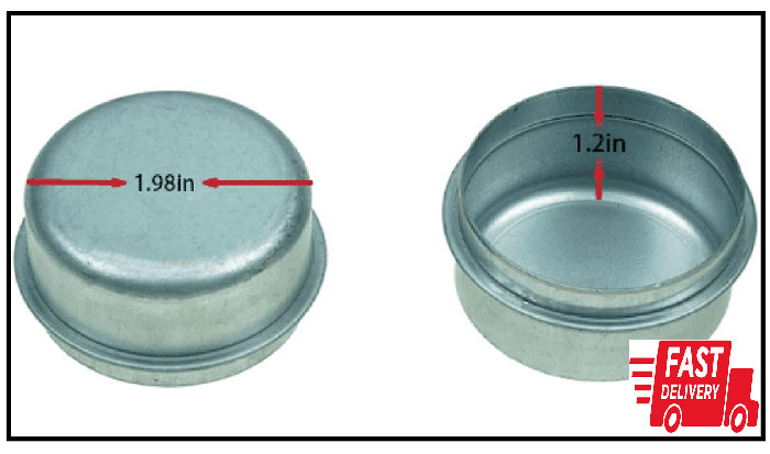 AIVWUMOT 1.98" Inch Trailer Axle Wheel Hub and Bearing Grease Cover Dust Cap 2k