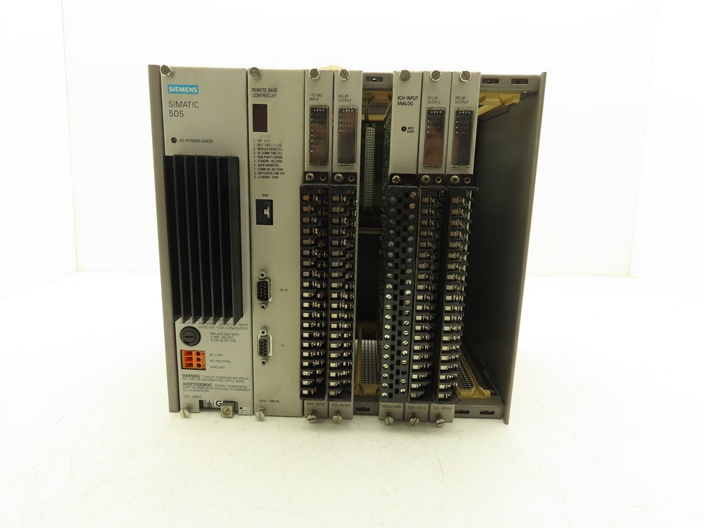 Siemens 505 PLC Chassis Rack PSU Base Controller I/O Modules