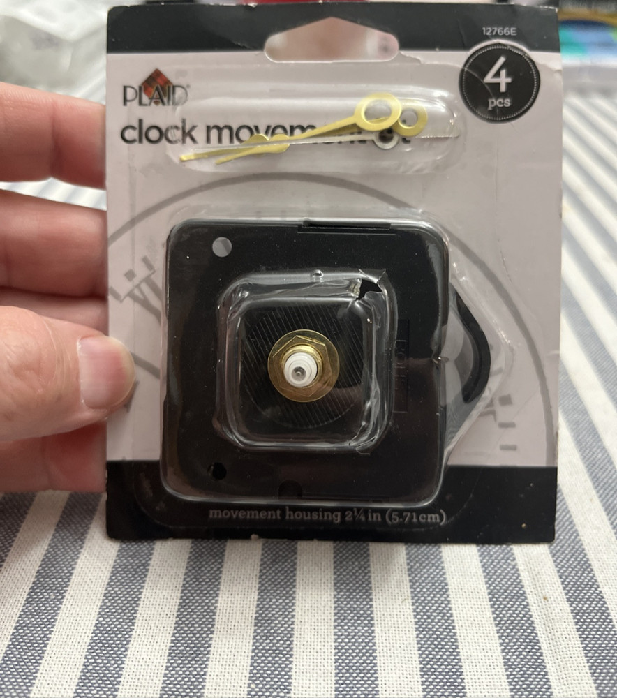 Plaid Clock Movement Kit 4pc 12766E