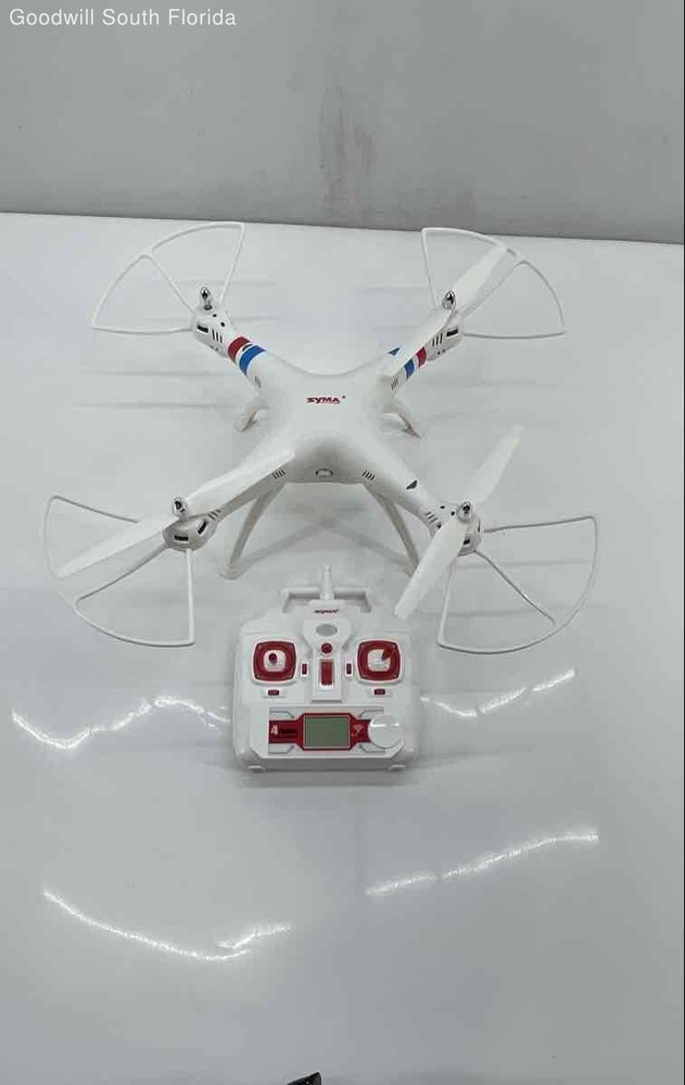 Syma White Red Propeller Guards Foldable Quadcopter Drone With Controller