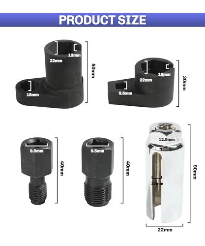 O2 Sensor Socket,Automotive Tool Oxygen Sensor Socket Set Wrench Remover Tool