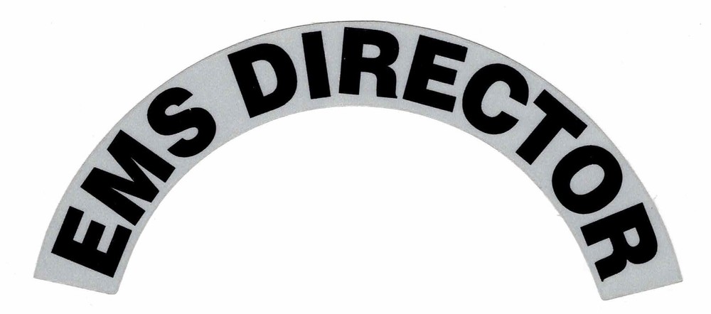EMS DIRECTOR - Highly Reflective FIRE HELMET CRESCENT  DECALS -  A PAIR