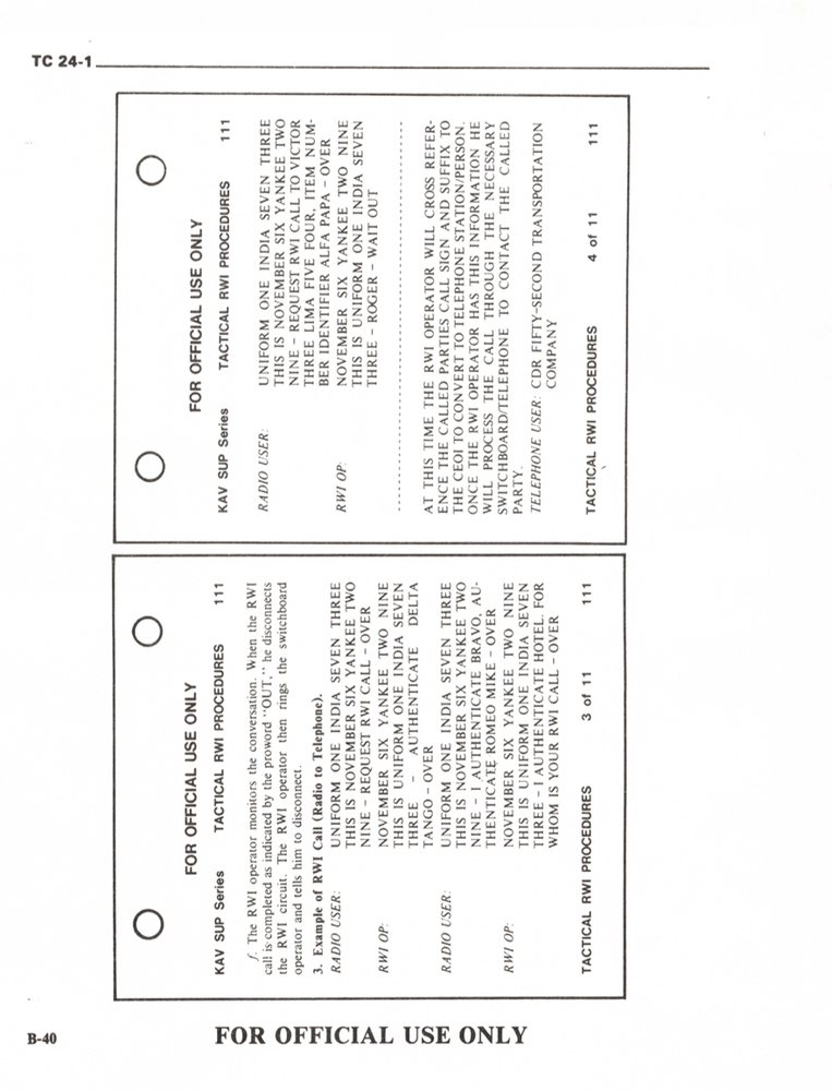 153 Page 1982 TC 24-1 CEOI Communications Electronics COMSEC Manual on Data CD