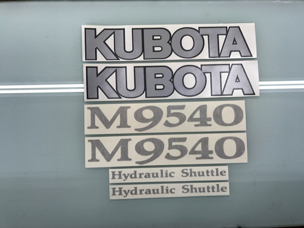 Kubota M9540 Tractor decals