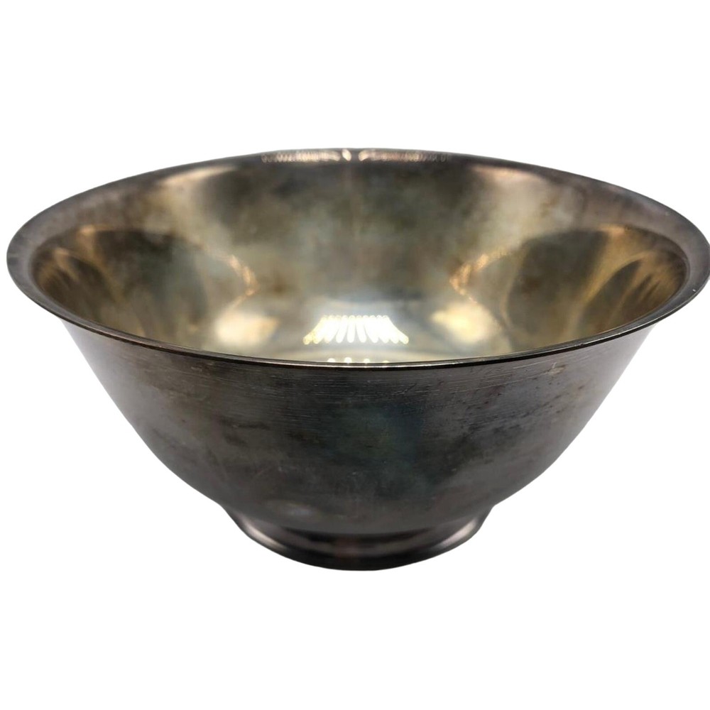 Paul Revere Reproduction Oneida Community Silverplate 3.25" Footed Serving Bowl