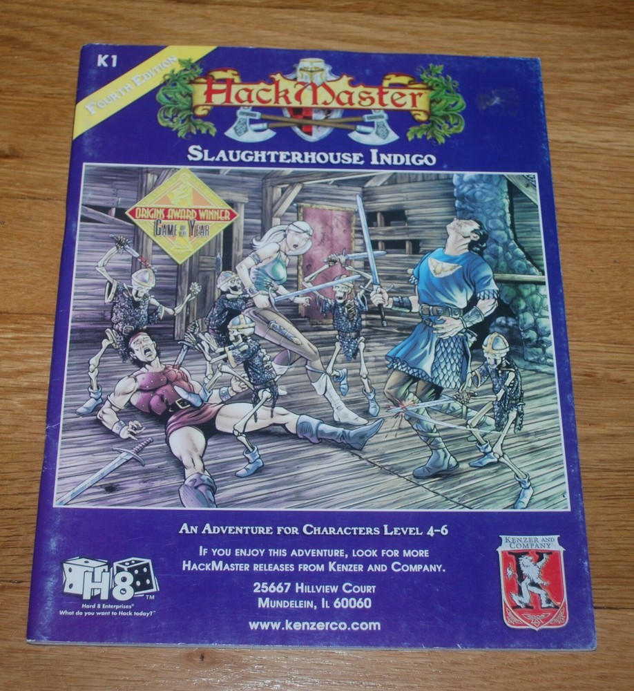 Hackmaster RPG: Slaughterhouse Indigo K1 AD&D 1e