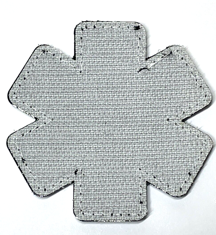 3D Skull Medic PVC Patch, Paramedic EMT White Black Patch, Hook and Loop