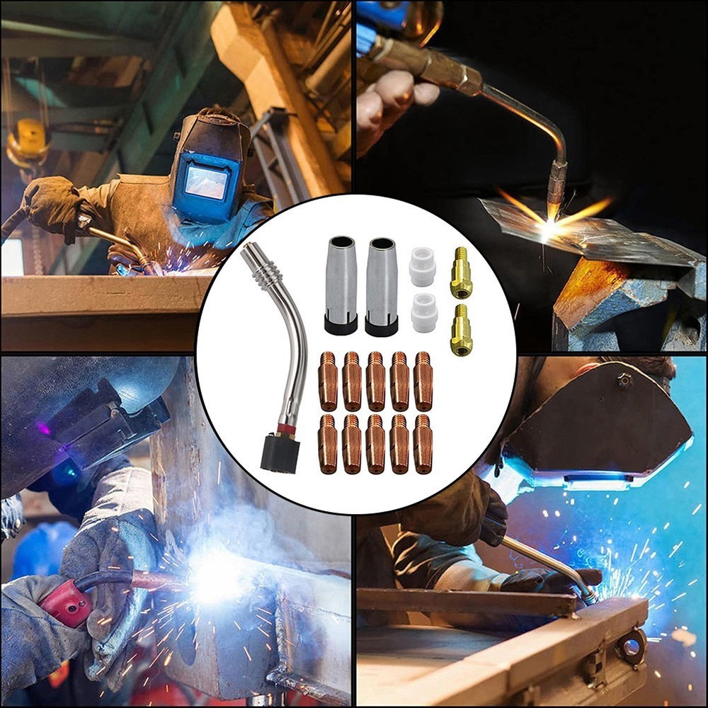 24KD Welding Kit 17 Pieces Set Brass Gas Diffuser DIY Welding Projects