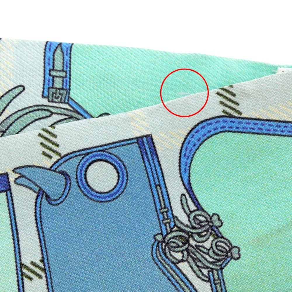 Hermes Twilly Camaille Yellow Multicolor Silk Scarf Used