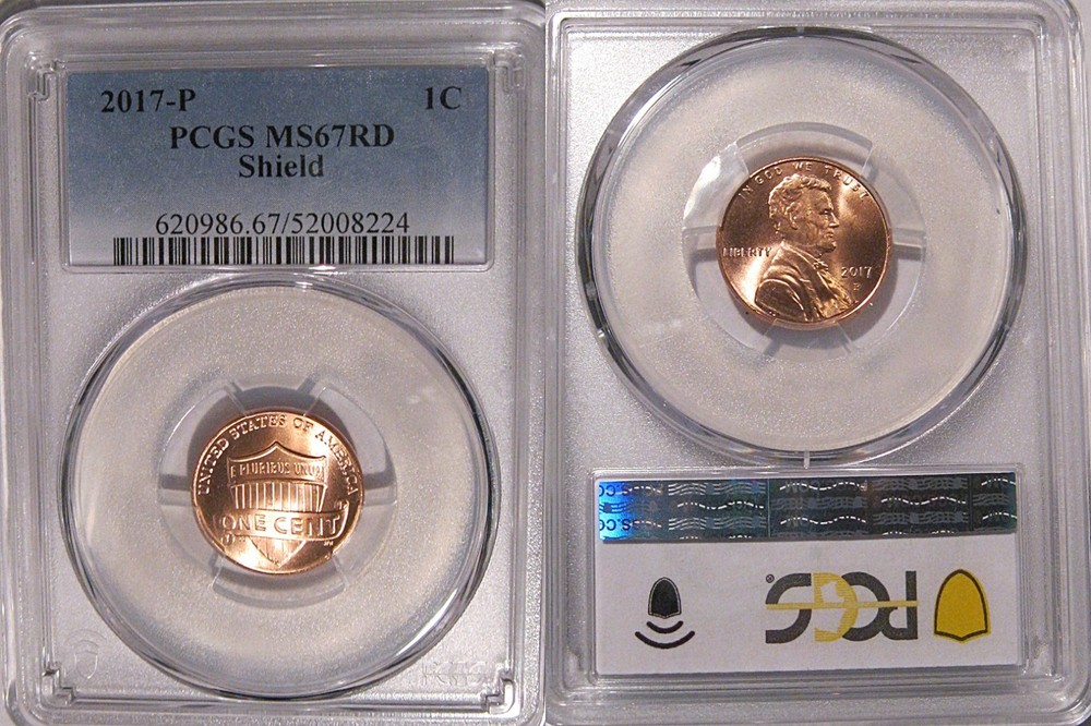 2017 P Lincoln SHIELD Cent 1c PCGS MS67RD