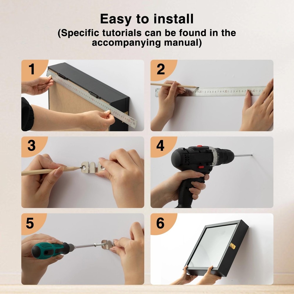Colingmill Full Size Baseball Base Plate Display Case Black