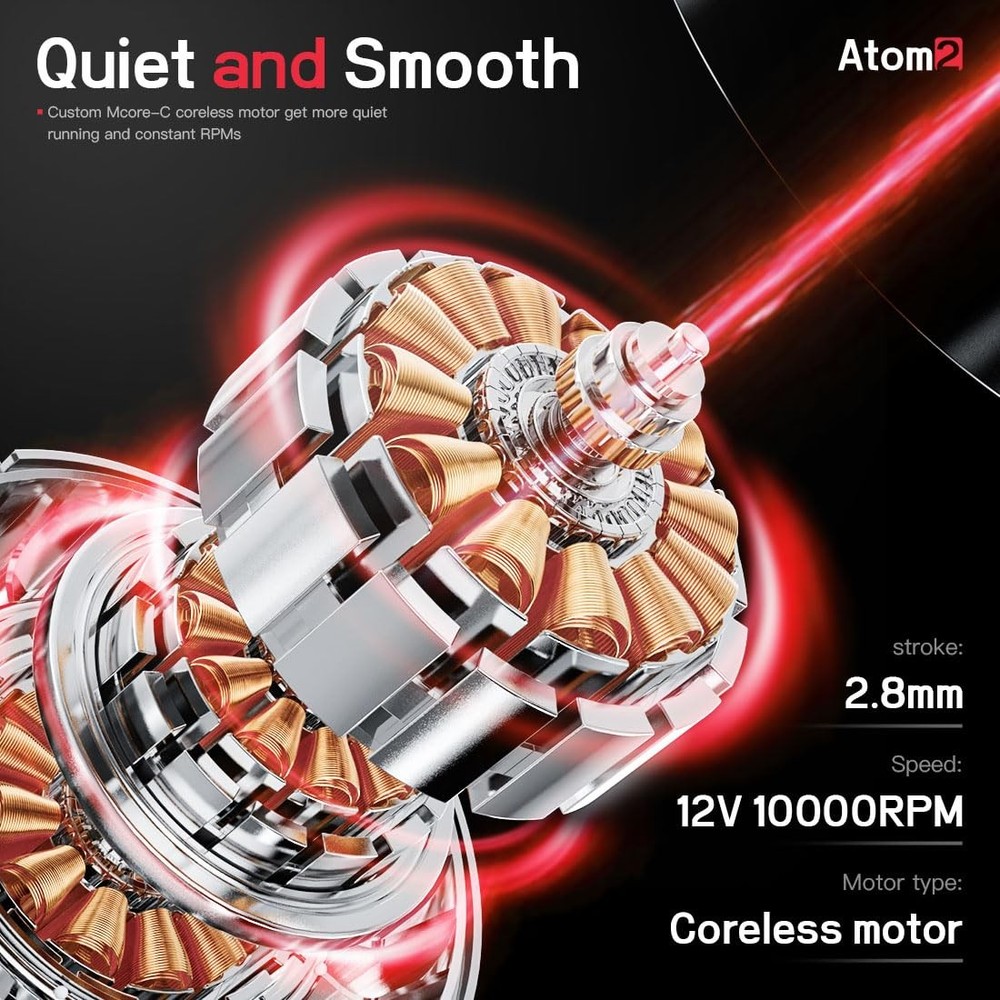 Dragonhawk Atom2 Tattoo Kit Wireless Pro Gun Machine 20