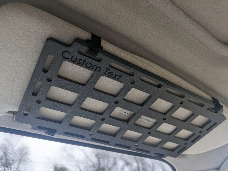 CUSTOM SIZE & TEXT Visor Molle Truck Accessories