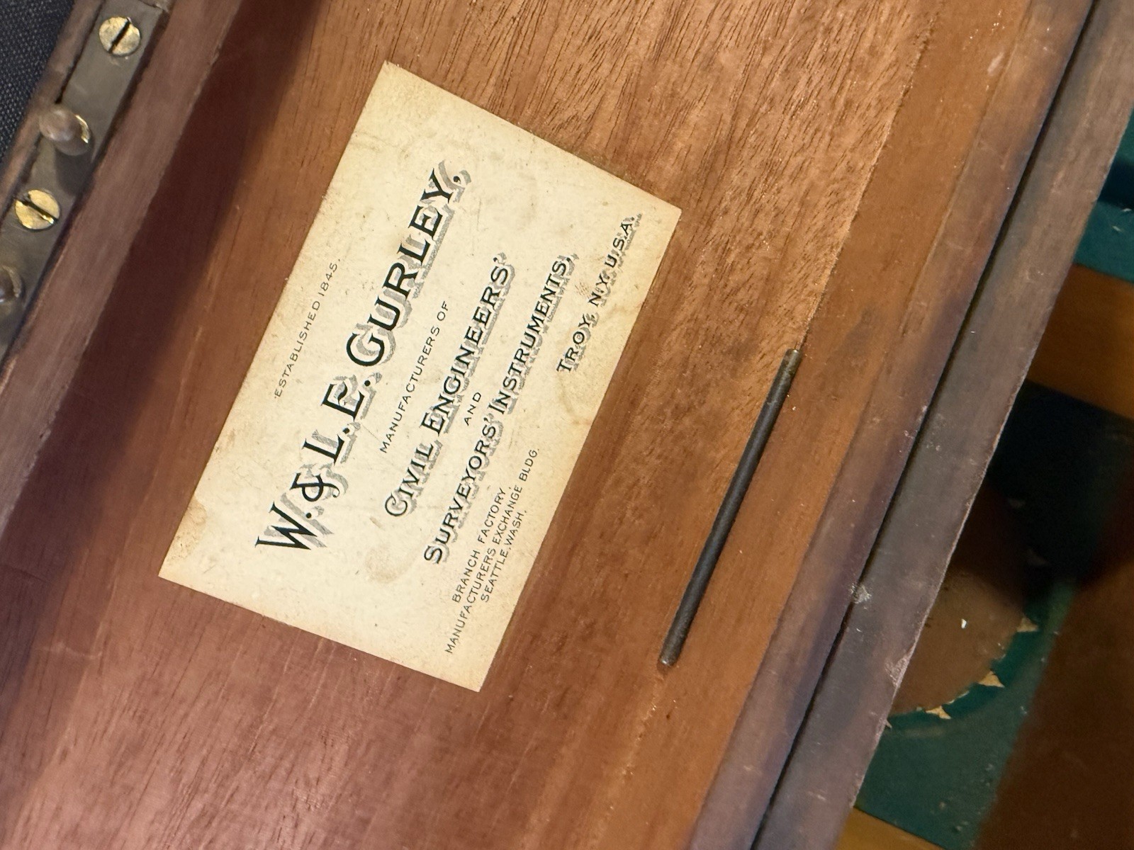 Antique Gurley Civil Engineers Surveyors Transit Instrument w/ Original Box