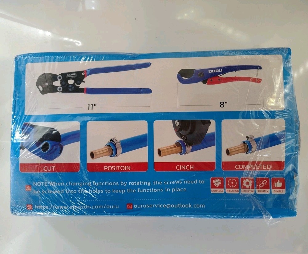 2 IN 1 Pex Crimping Tool Cinch and Remove Combo Function Pex Pipe Crimp Tool ...