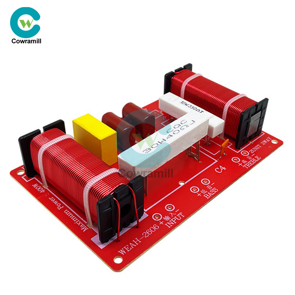 High/Low 2 Channel Audio Speaker Frequency Divider 400W Crossover Filter Board