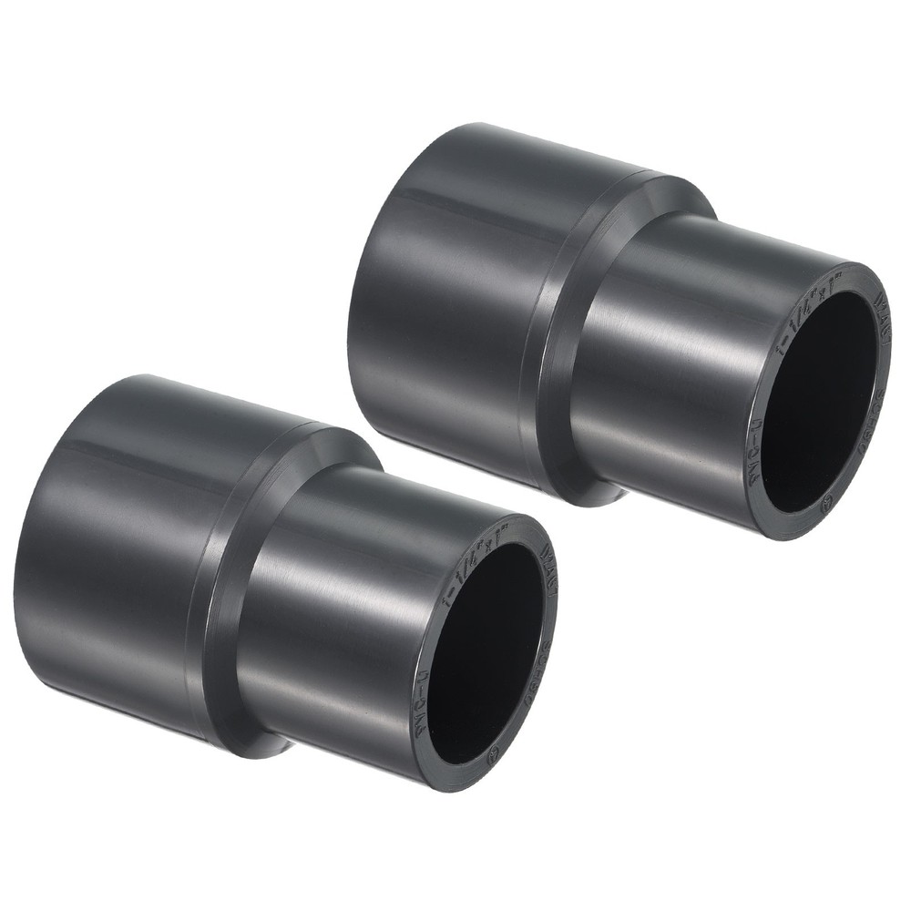 UPVC Fitting Pipe Reducer 1-1/4"x 1" 2pcs Straight Coupling