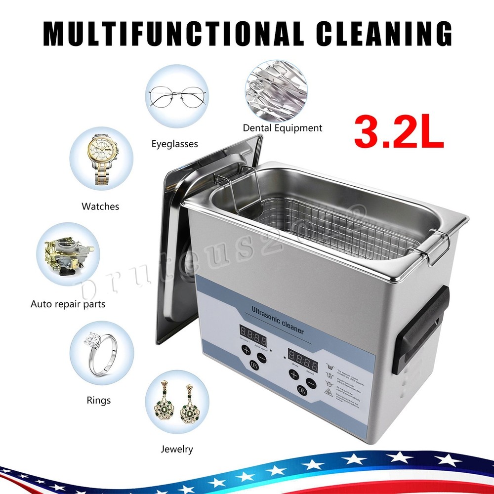 3.2L Ultrasonic Cleaner with Timer Heating Machine Sonic Cleaner