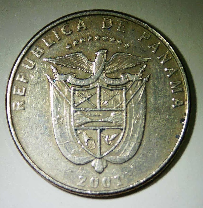 2001 REPUBLICA De Panama UN CUARTO DE BALBOA .25