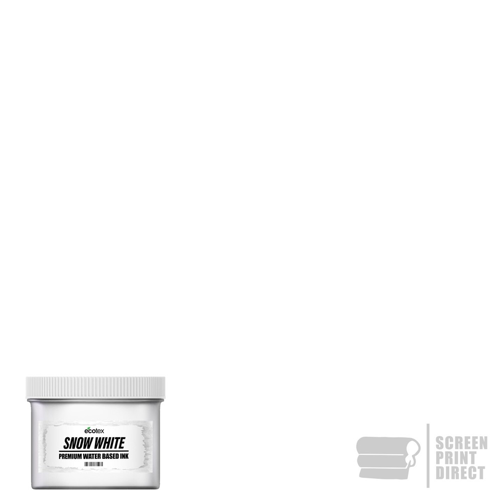 Ecotex® Snow White Water Based Ready to Use Ink- ALL SIZES
