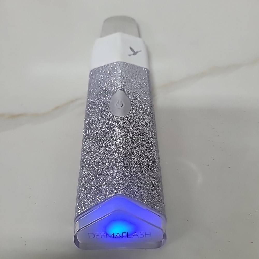 DERMAFLASH DERMAPORE Pore Extractor & Serum Infuser Gray Glitter USED