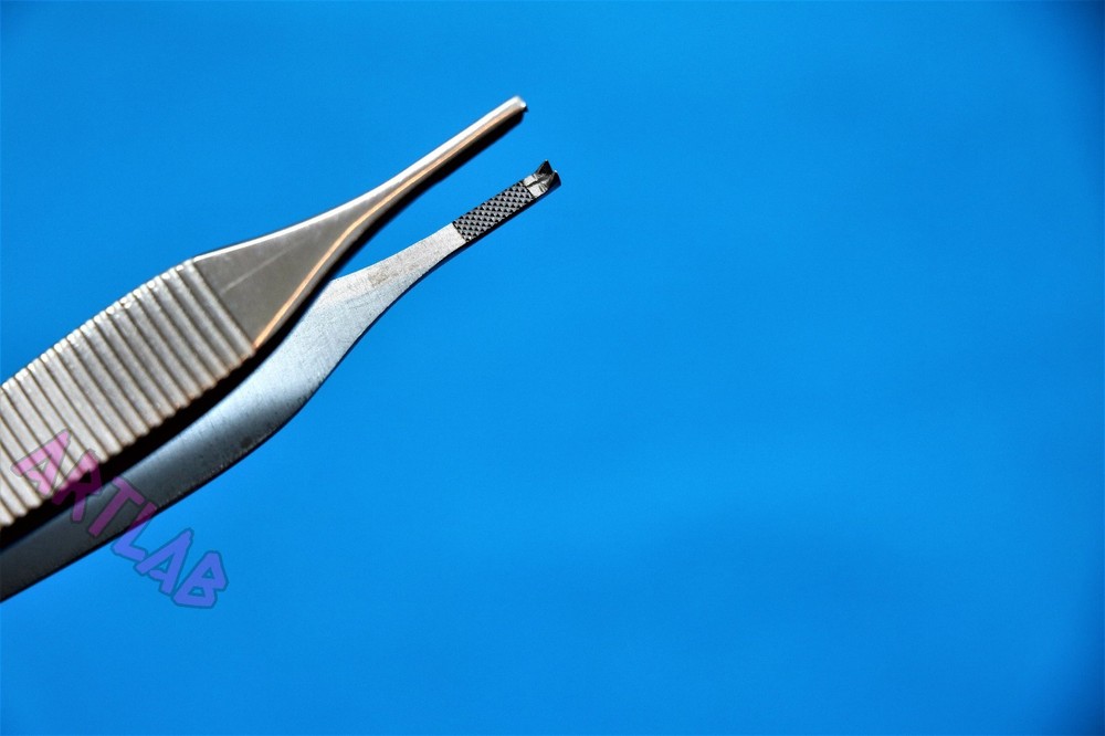 GERMAN ADSON FORCEPS KOCHER FORCEPS 1X2 TEETH 4.75" WITH TUNGSTEN CARBIDE INSERT
