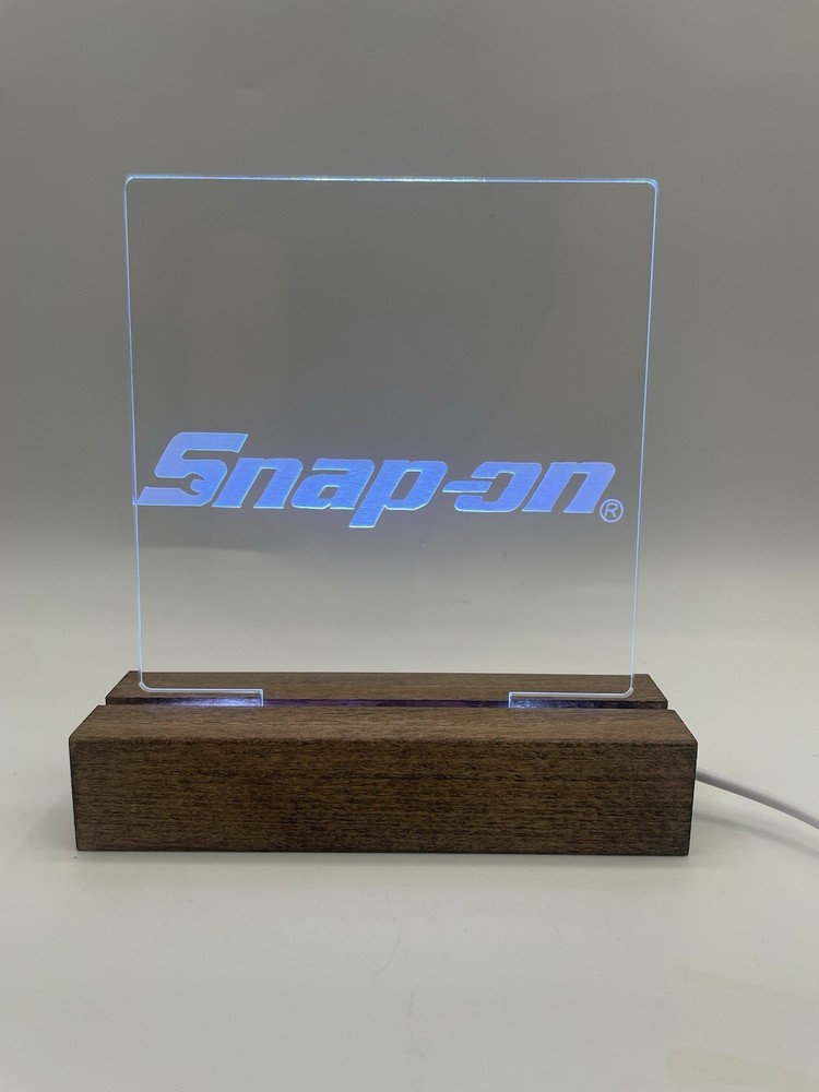 SNAP-ON TOOL BOX LOGO EMBLEM LED Sign With Base