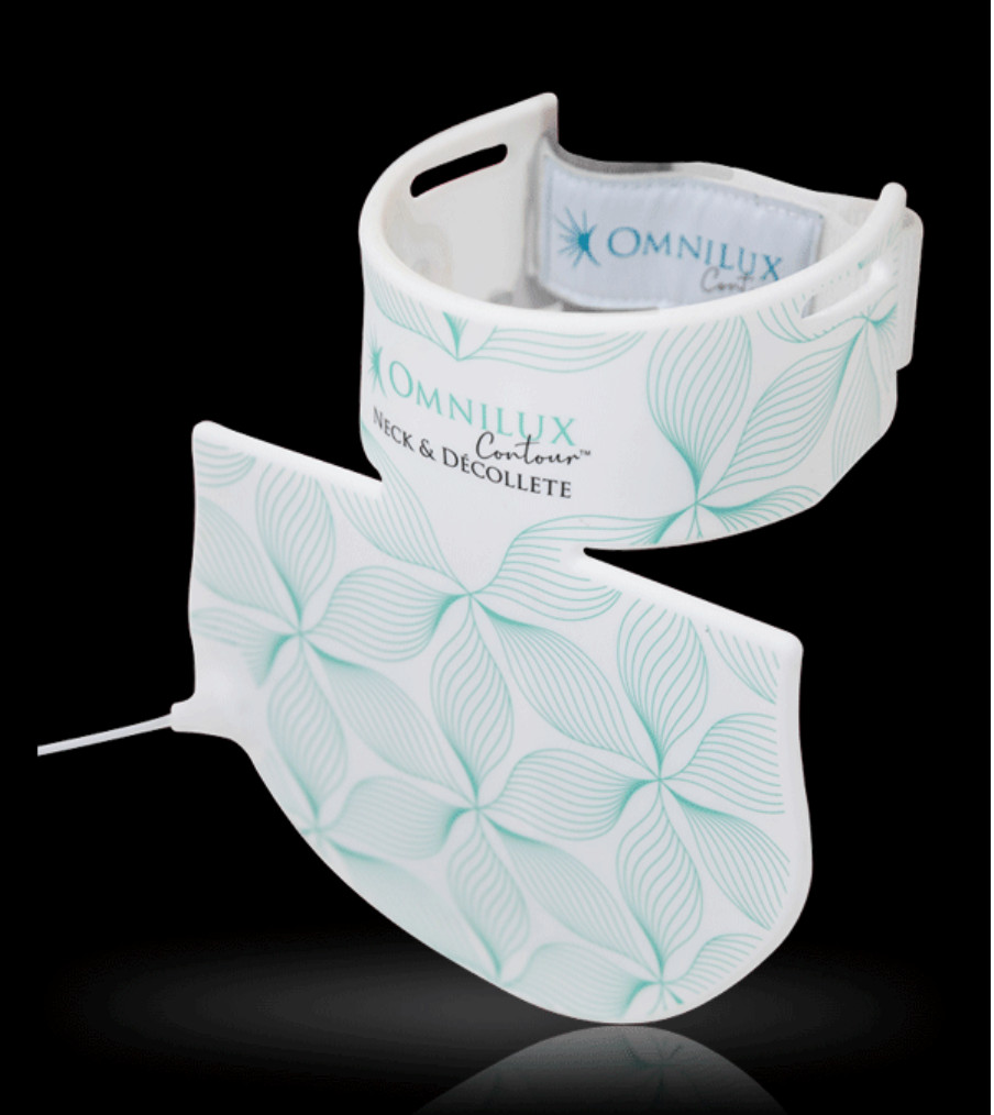 Omnilux Contour Neck & Decollete Lines Wrinkles Natural Red Light Therapy Device