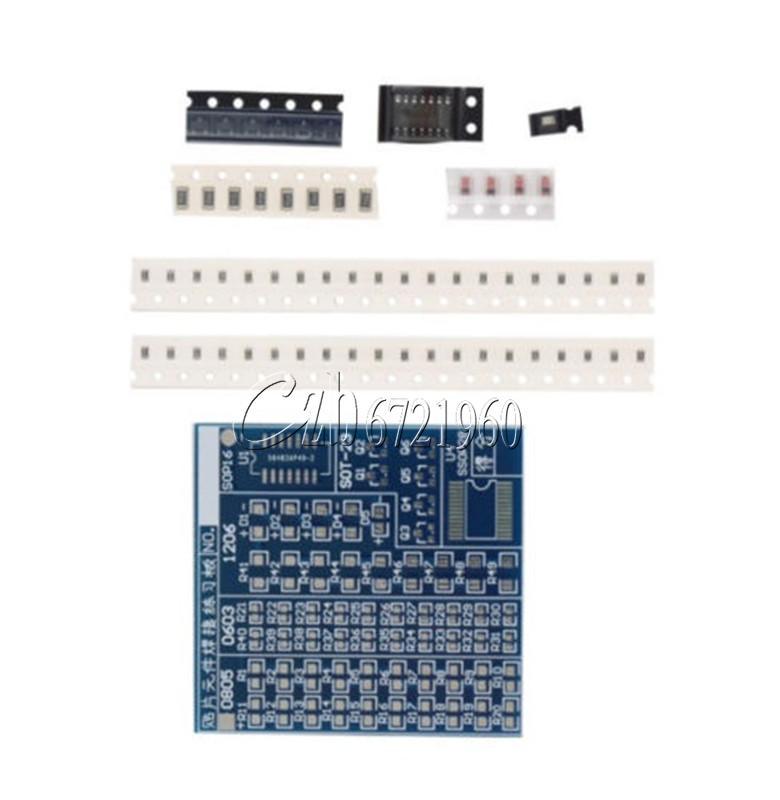 DIY SMD SMT Components Welding Practice Board Soldering Skill Training Kit