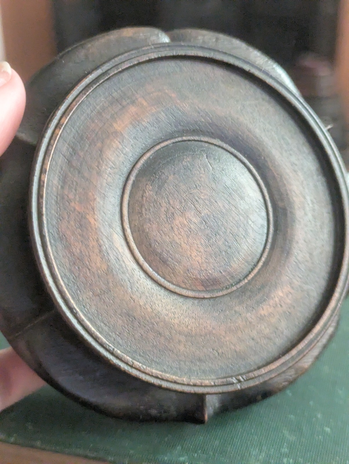 Vintage Japanese Carved Wood Display Stand Kadai for Vase or Bonsai