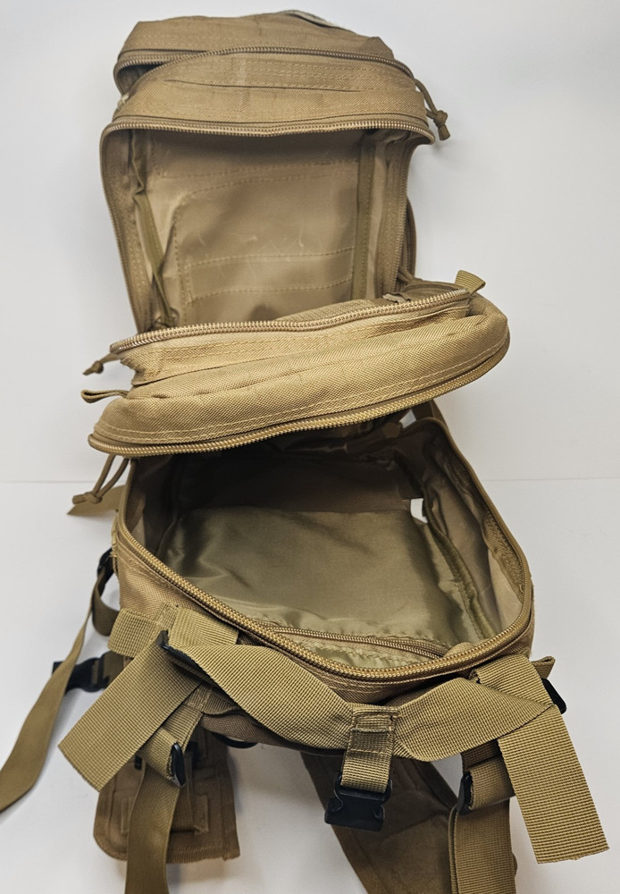 Multi-Purpose Tactical Backpack Brown Medium Hiking Pack