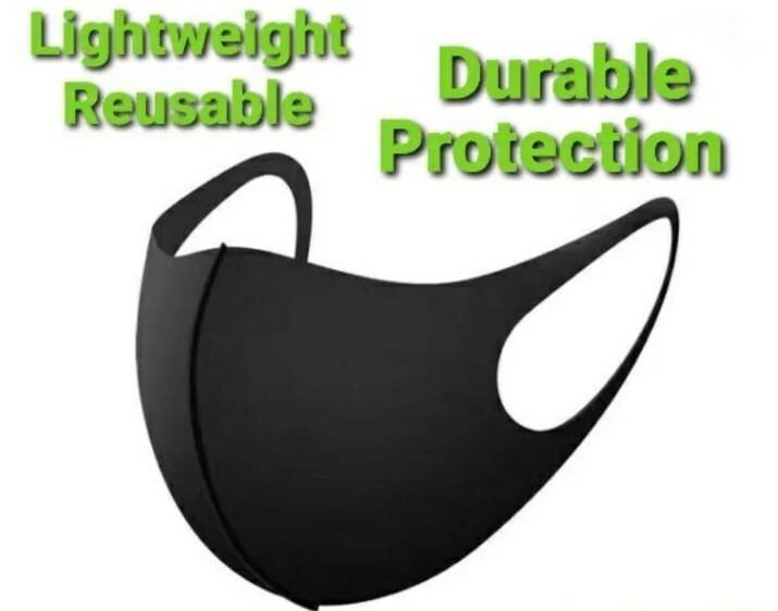 Washable Reusable Dust Pollution Black Face Masks