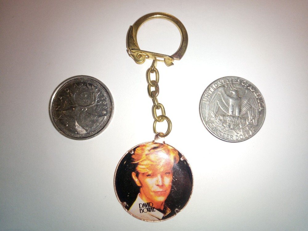 1980s David Bowie Keyring Keychain
