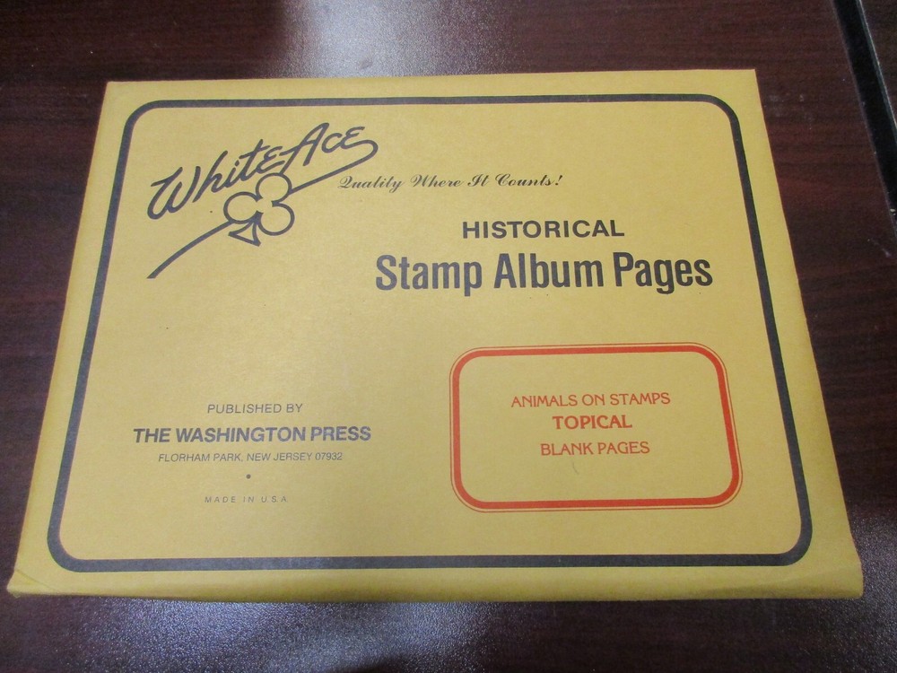 "WHITEACE"HISTORICAL STAMP PAGES #TOPICAL BLANK PAGES  SINGLES W/FREE SHP.