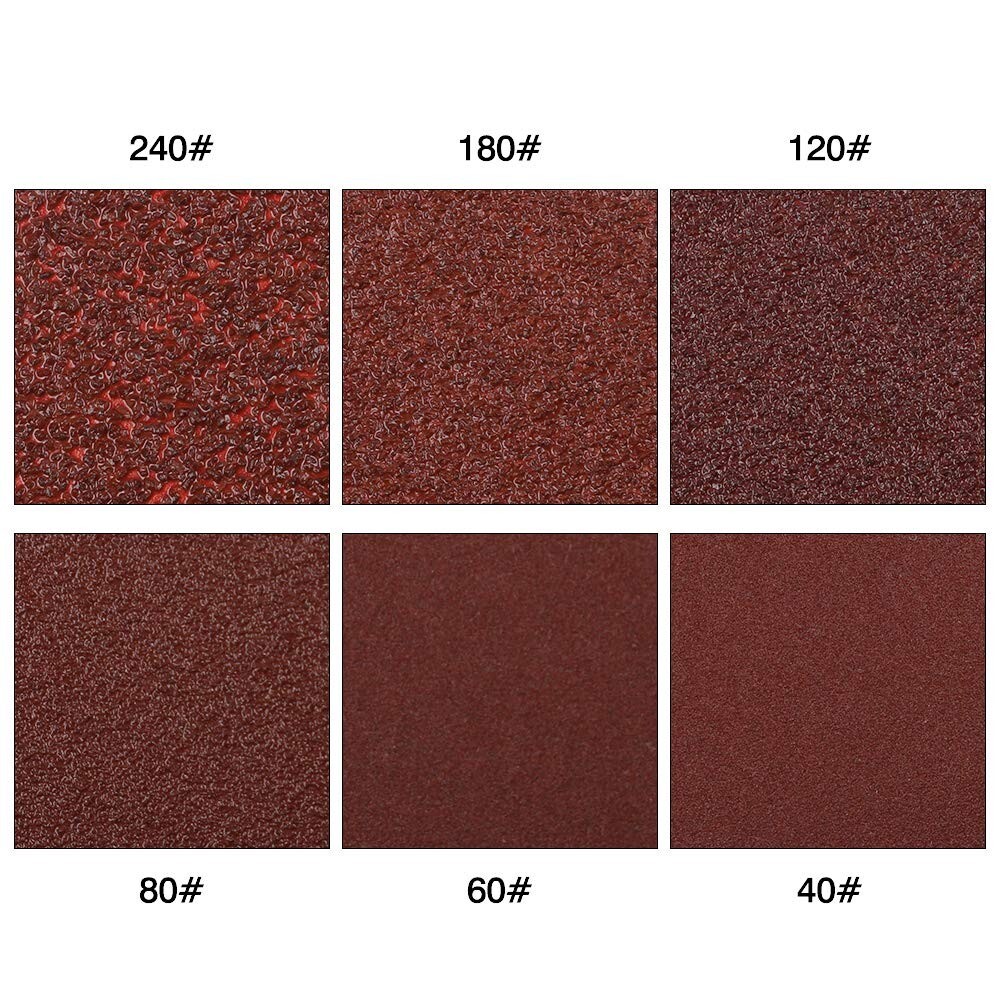 100PCS Triangle Sanding Pads for Oscillating Multi-Tool Hook Loop Sandpaper Disc