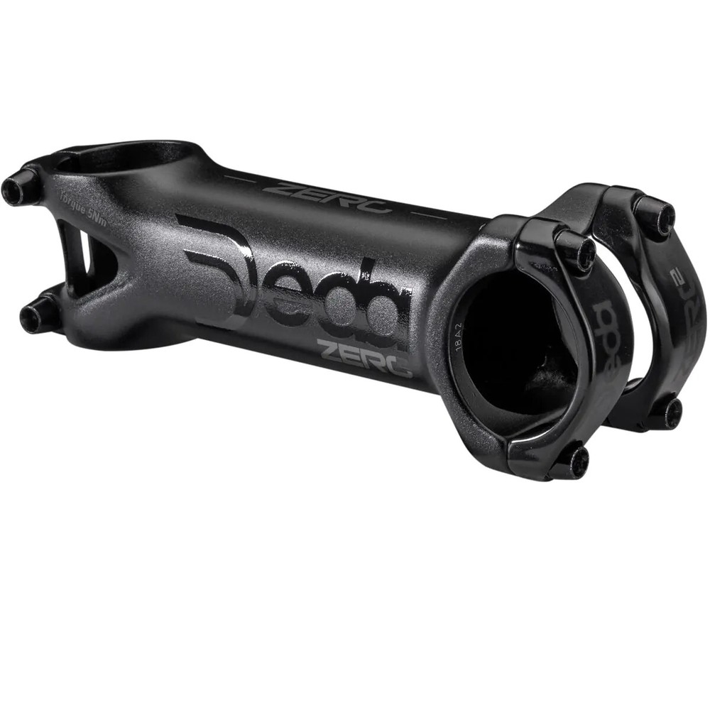DEDA ELEMENTI Zero2 1-1/8" Black Alloy 82 Degree Stem: Various Lengths