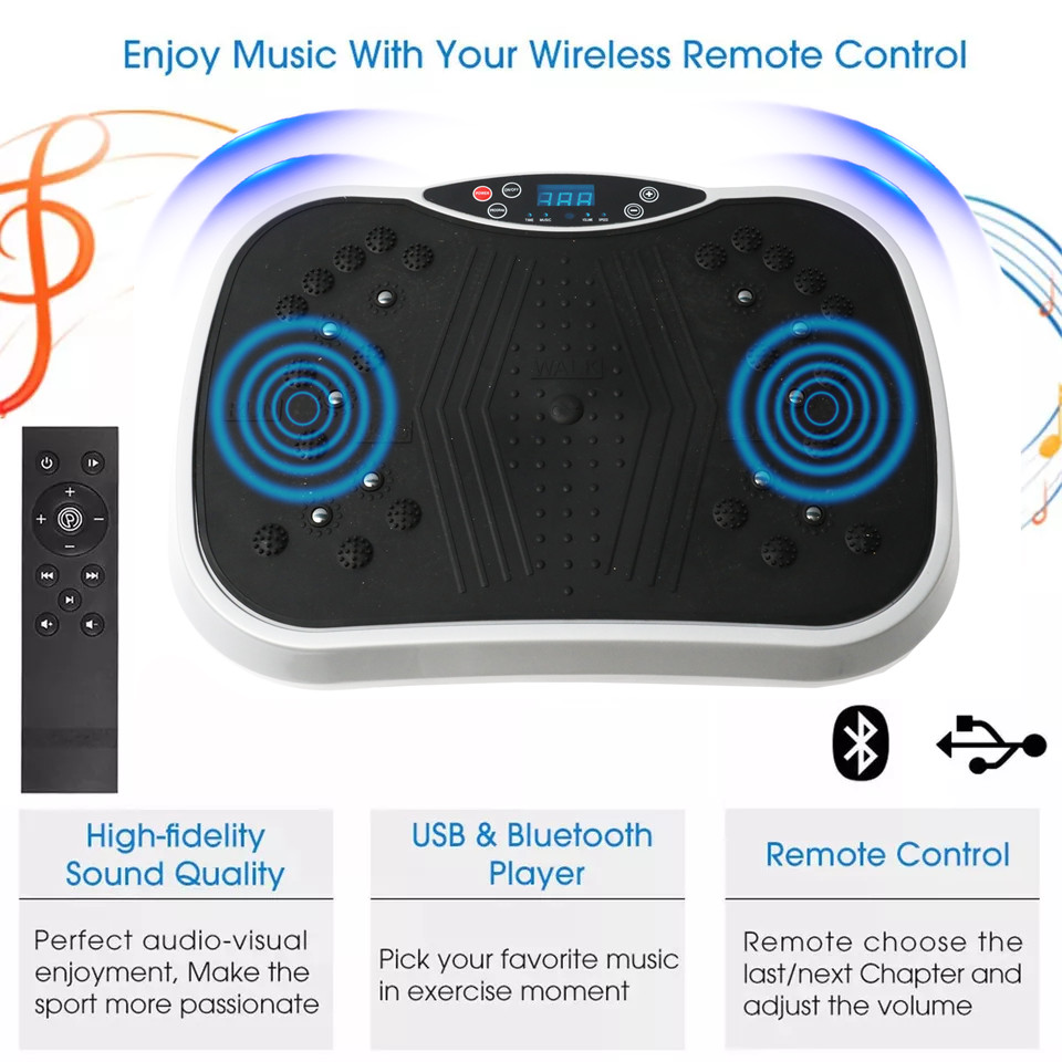 NEW Vibration Plate Exercise Machine Whole Body Workout Vibrate Platform Fitness