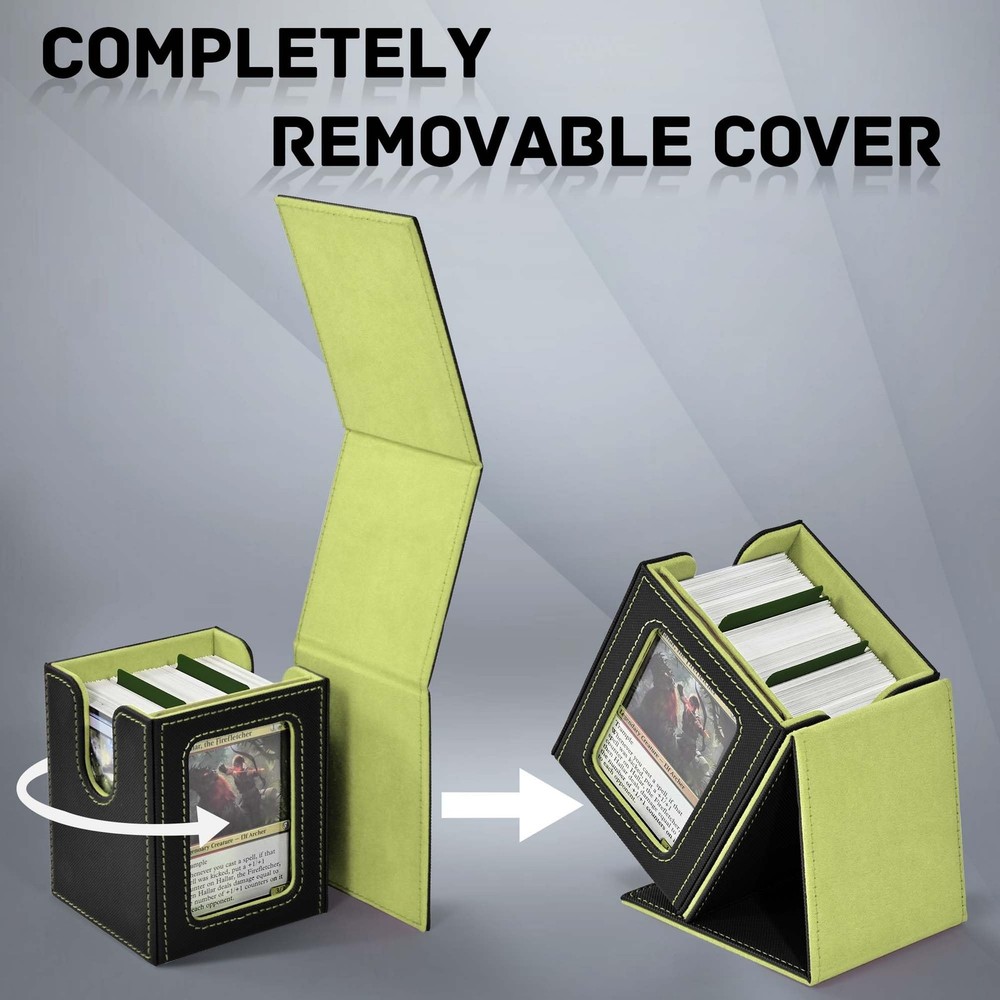 ZLCA MTG Deck Box w/Commander Window Display - 100+ Double-Sleeved Card Storage