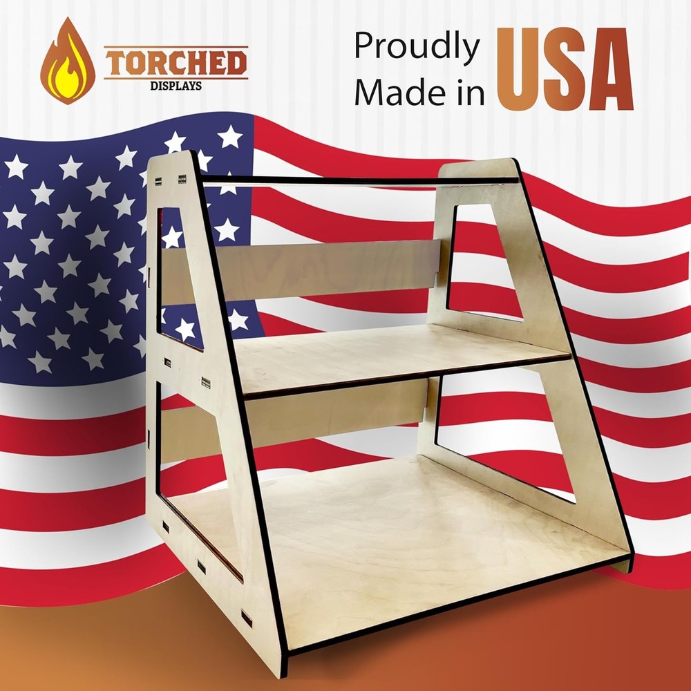 TORCHED 3-Tier Retail Table Display Stand | Versatile Showcase |Retail Table Top