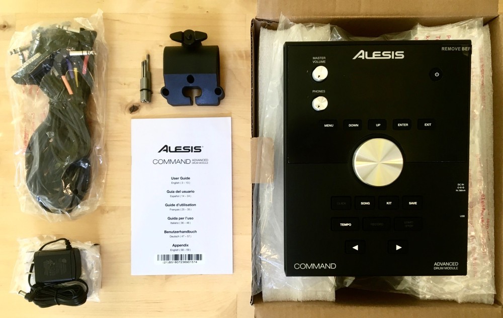 NEW Alesis Command Advanced Drum Module with Cables/Power Adapter-Machine Brain