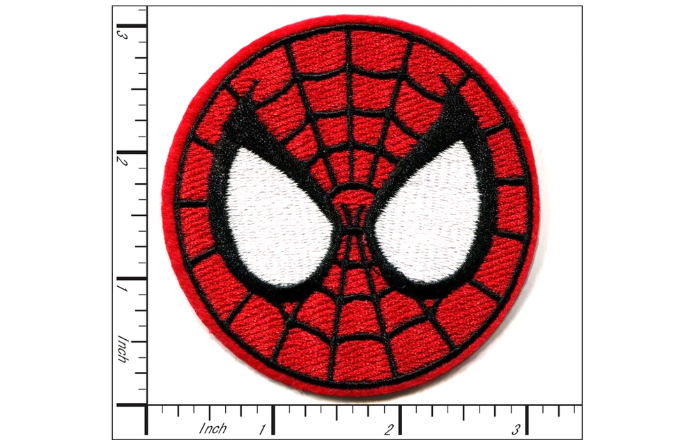 Spider-Man Face Embroidered Patch – Iconic Superhero Iron-On Patch