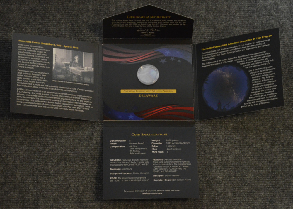 *Empty Boxes* For 2019 Reverse Proof 4 Coin Innovation 1$ Set