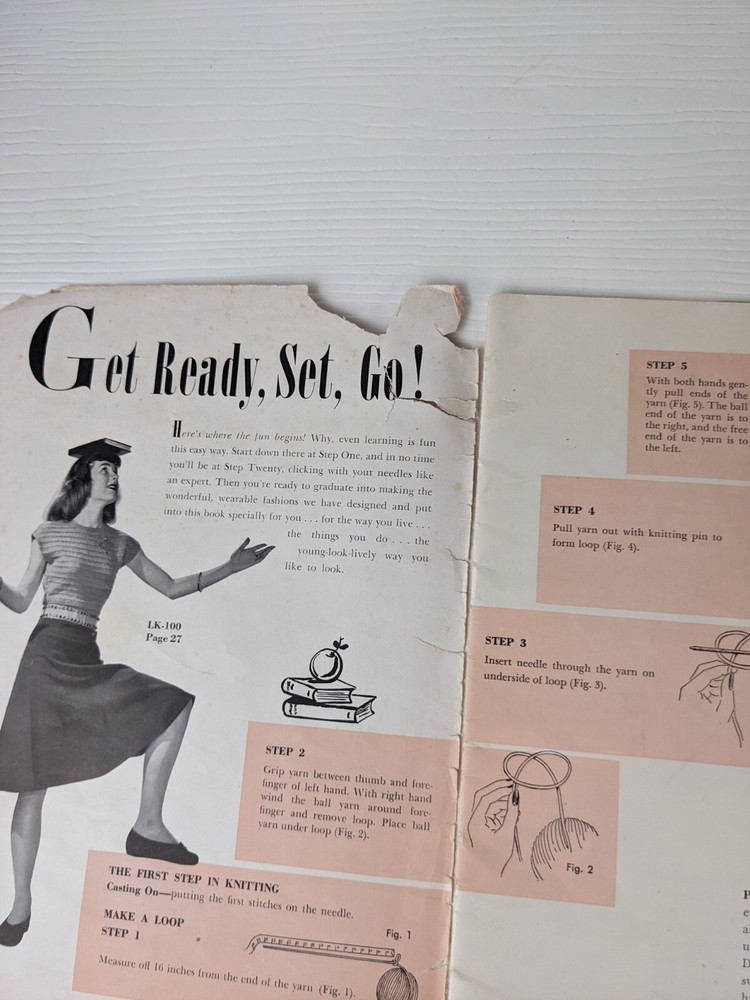 1948 Knitting Pattern Book LEARN TO KNIT #234