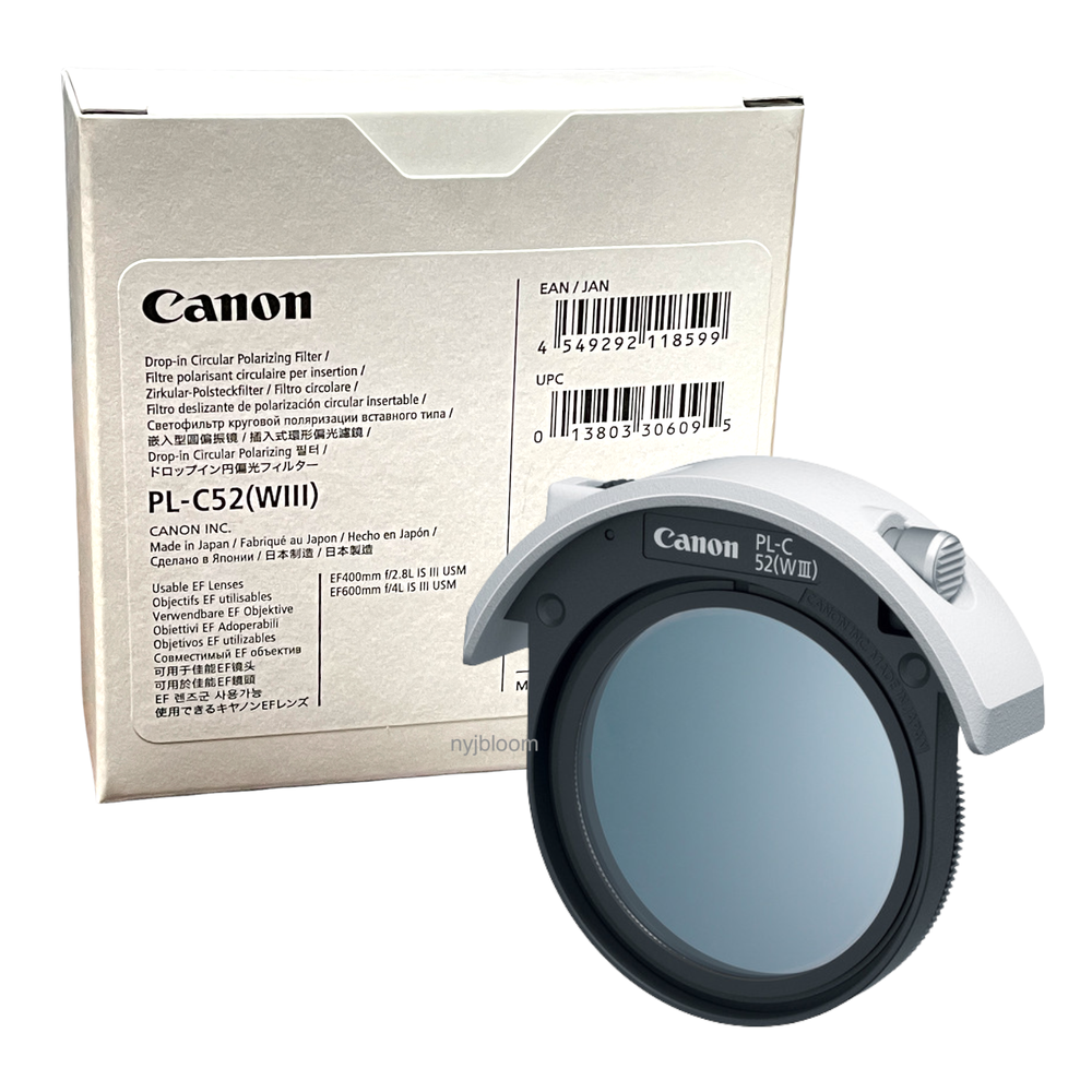 New CANON PL-C52 (WIII) Drop-In Circular Polarizing Filter
