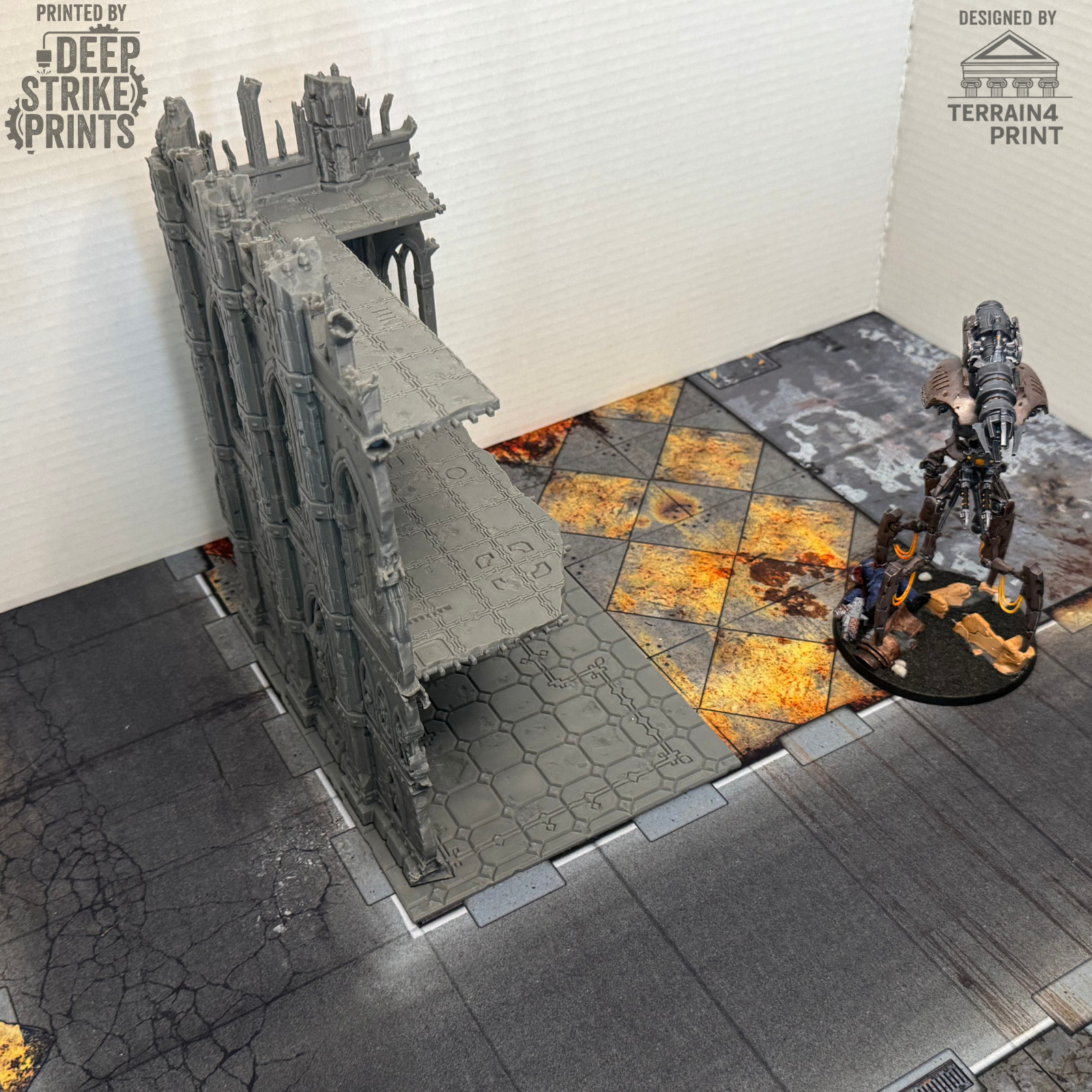 Gothic Ruined Building Set D x2 Terrain Scenery Tabletop/Warhammer 40k