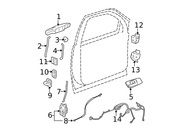 Genuine GM Driver Side Front Door Lock 25876386