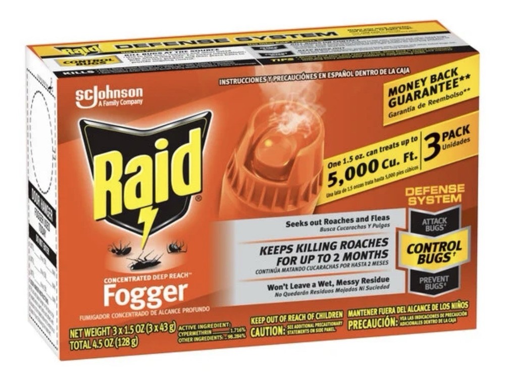 Raid Concentrated Deep Reach Fogger - 3 Count